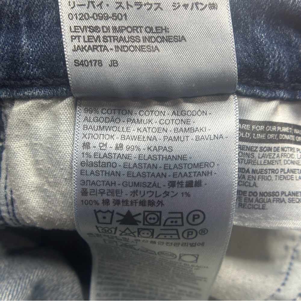 EUC Levi's Women's 505 Straight Leg Blue Jeans size 2 - Picture 13 of 16